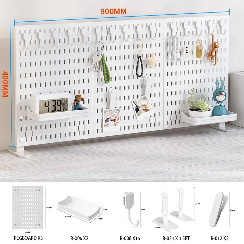 Desktop Pegboard Organizer: Vertical Storage with Headphone Stand – Gaming Room Must-Have, Desk Upgrade