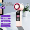 Mini Handheld Turbo Fan Foldable Design 1-199-Speed Wind 4000Mah Rechargeable Digital Display Protable Pocket Fans for Outdoor