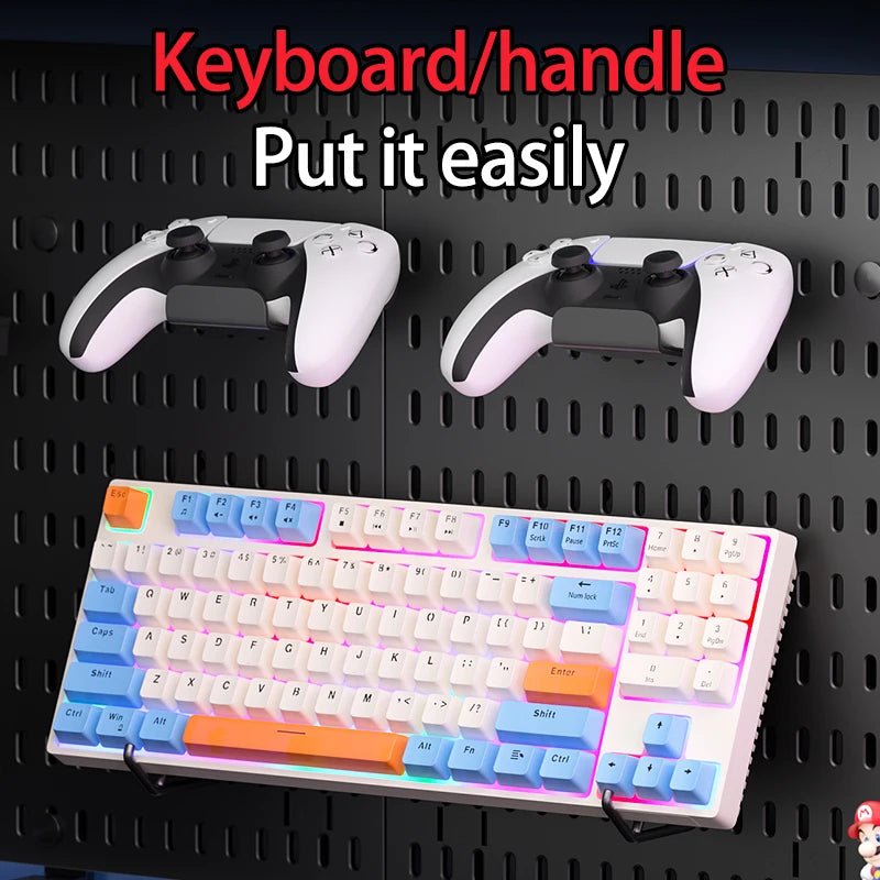 Desktop Pegboard Organizer: Vertical Storage with Headphone Stand – Gaming Room Must-Have, Desk Upgrade