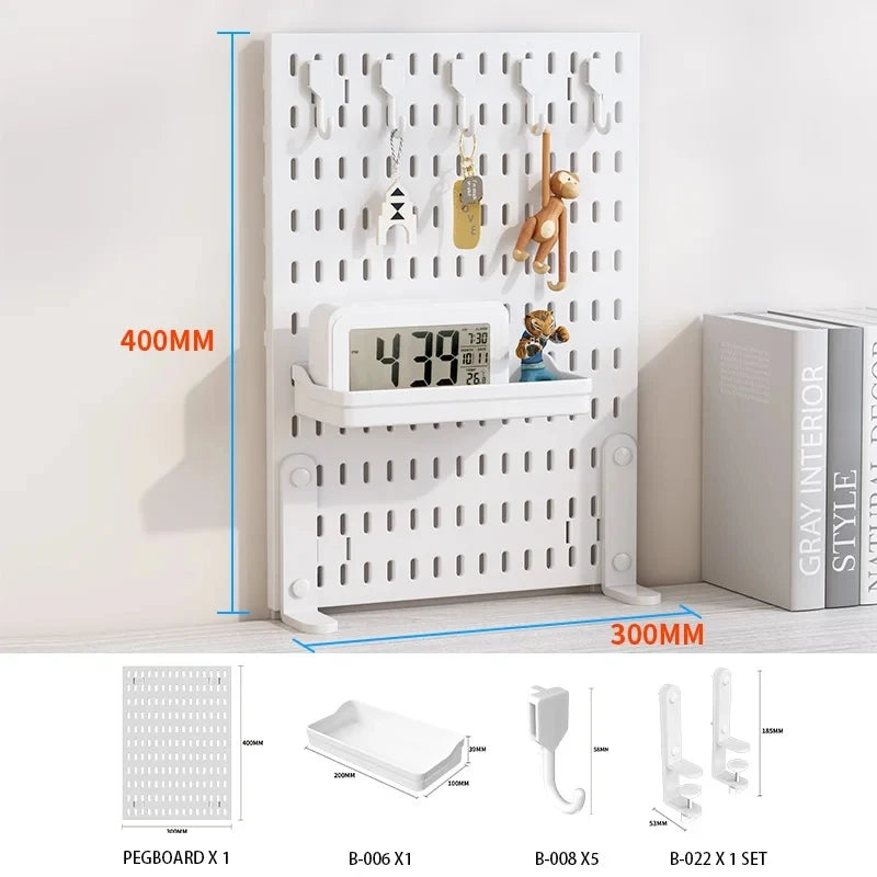Desktop Pegboard Organizer: Vertical Storage with Headphone Stand – Gaming Room Must-Have, Desk Upgrade
