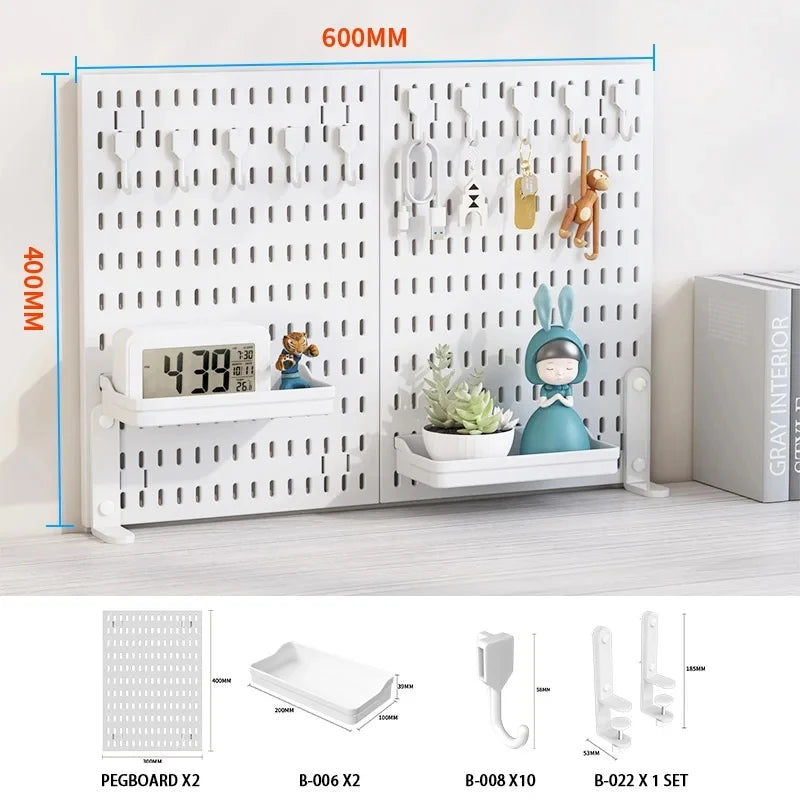 Desktop Pegboard Organizer: Vertical Storage with Headphone Stand – Gaming Room Must-Have, Desk Upgrade