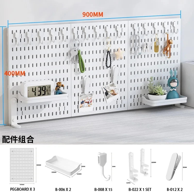 Desktop Pegboard Organizer: Vertical Storage with Headphone Stand – Gaming Room Must-Have, Desk Upgrade