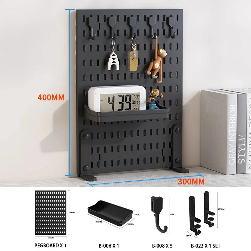 Desktop Pegboard Organizer: Vertical Storage with Headphone Stand – Gaming Room Must-Have, Desk Upgrade