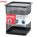1Pcs Pencil Holder Office Desk Metal Mesh Square round Pen Pot Cup Case Container Organiser Durable Pencil Case