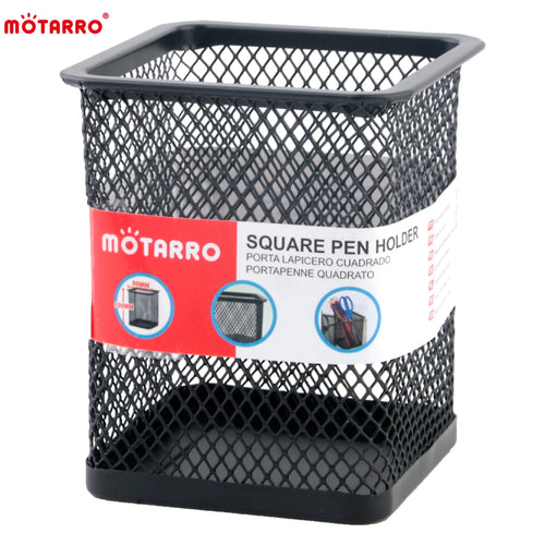 1Pcs Pencil Holder Office Desk Metal Mesh Square round Pen Pot Cup Case Container Organiser Durable Pencil Case