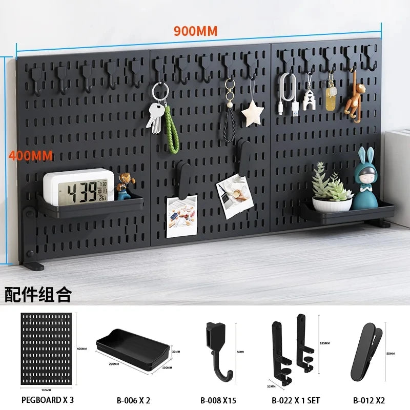 Desktop Pegboard Organizer: Vertical Storage with Headphone Stand – Gaming Room Must-Have, Desk Upgrade